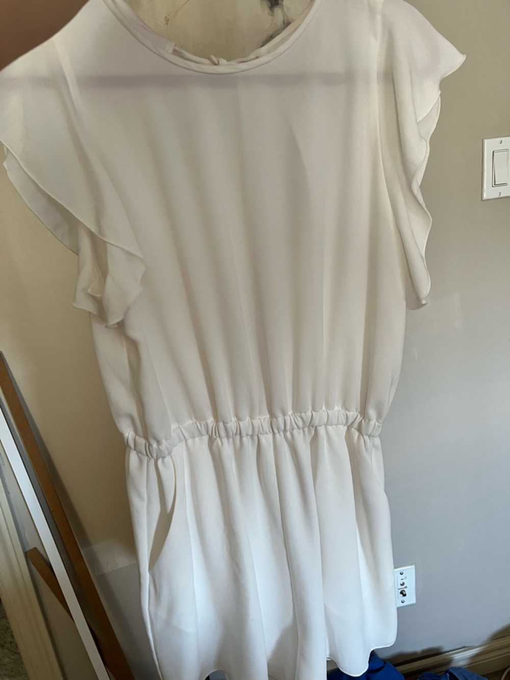 Wilfred Cream Ruffle Sleeve Romper